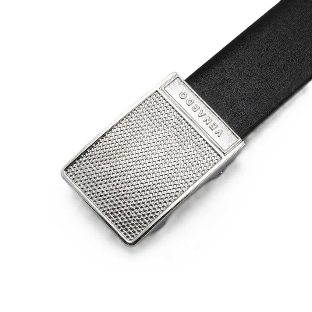 Meshtech Black Genuine Leather Belt