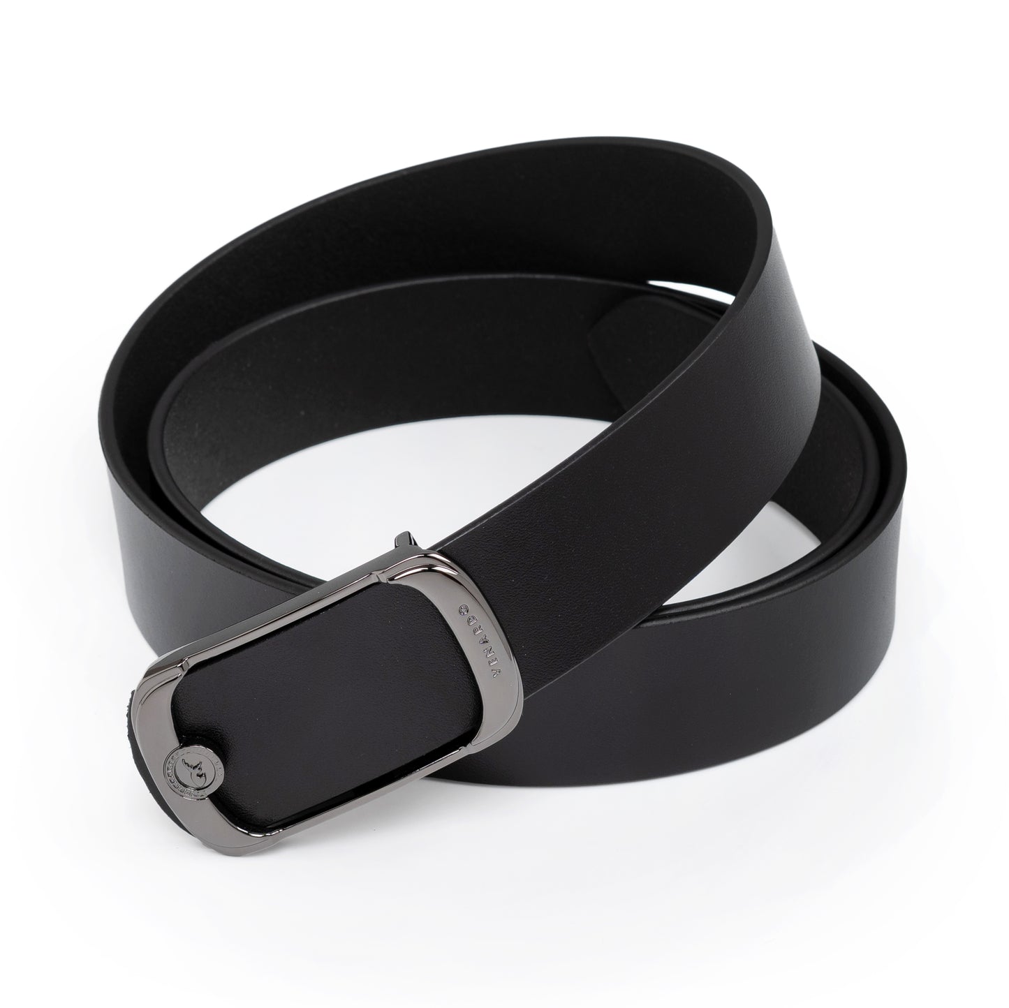 Lawish  Black Genuine Leather Belt