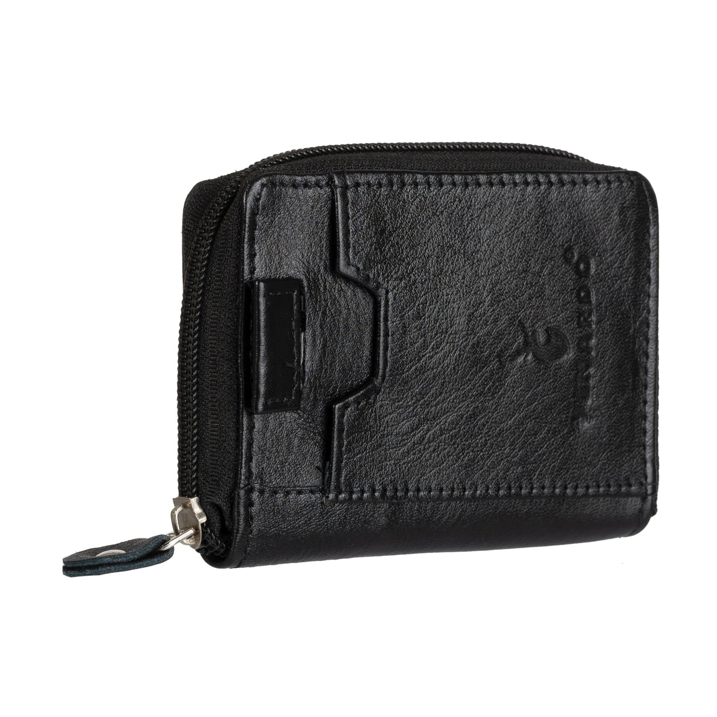 Men & Women Casual Black Genuine Leather Card Holder  (10 Card Slots)