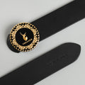 Mark MEN'S BLACK LEATHER BELT FOR MEN