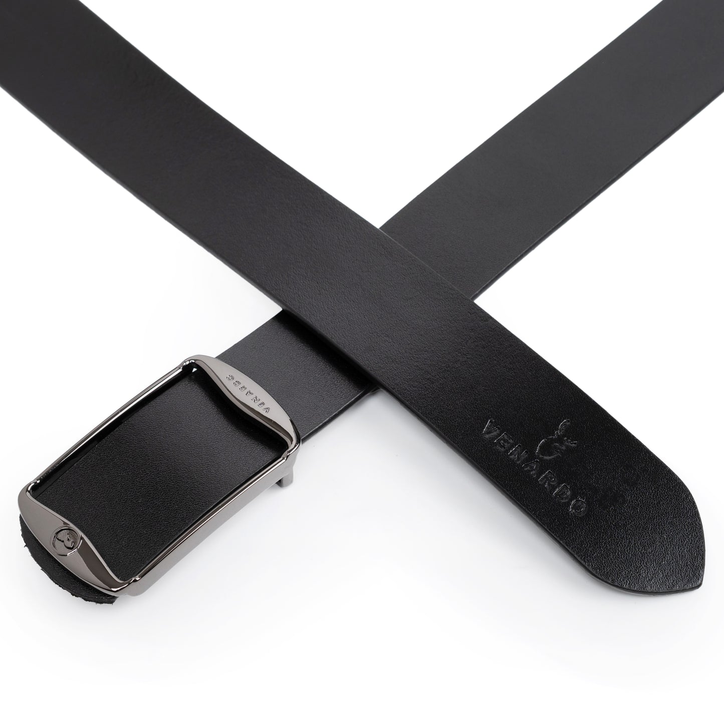 Marlon Black Genuine Leather Belt