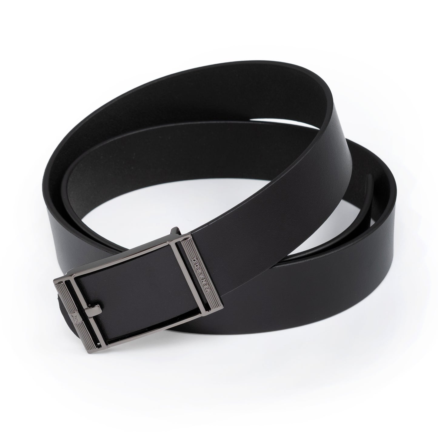 Hanks Black Genuine Leather Belt
