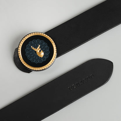 Jacob MEN'S BLACK LEATHER BELT FOR MEN