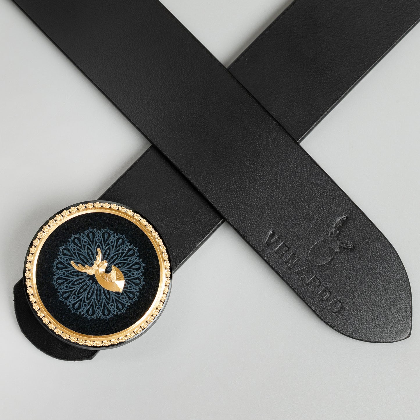 Jacob MEN'S BLACK LEATHER BELT FOR MEN