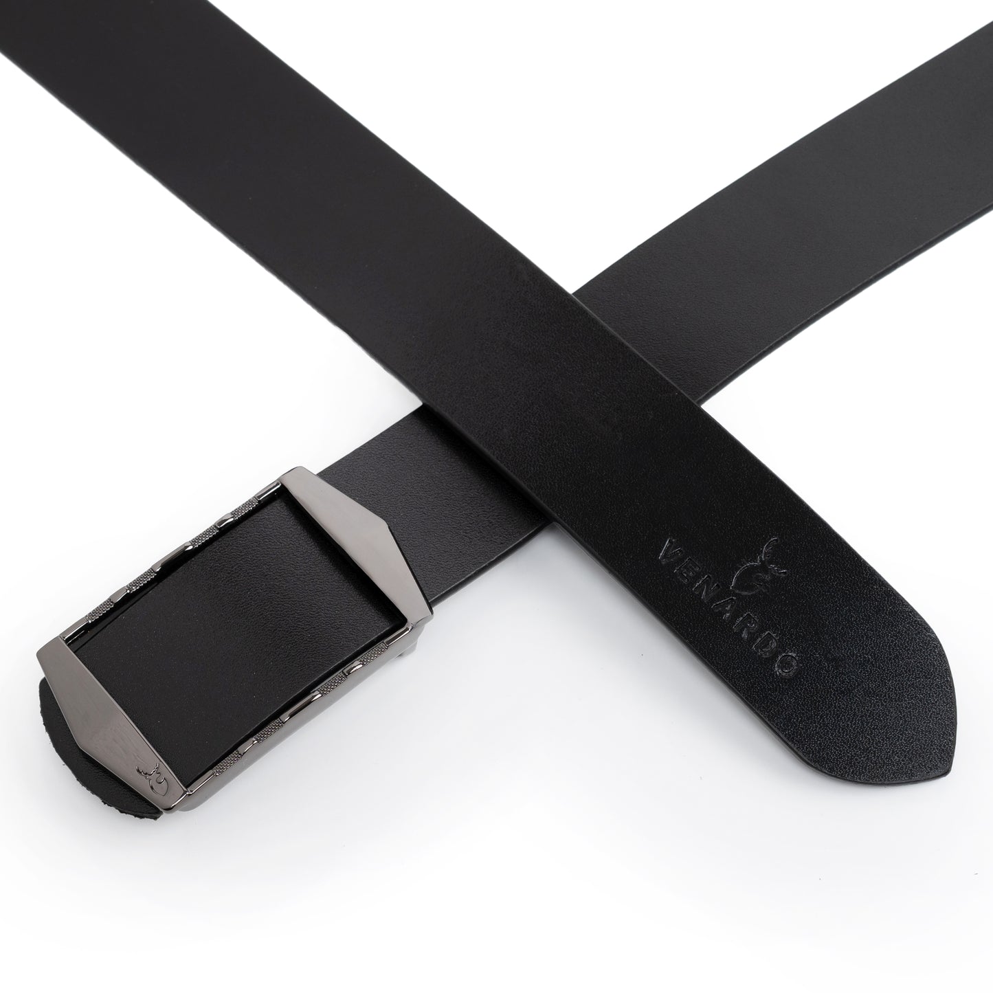 Brad Black Genuine Leather Belt