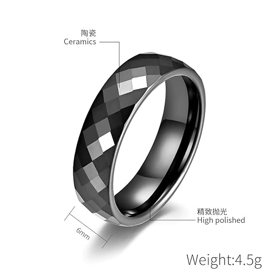 X-ROO BLACK CERAMIC RING