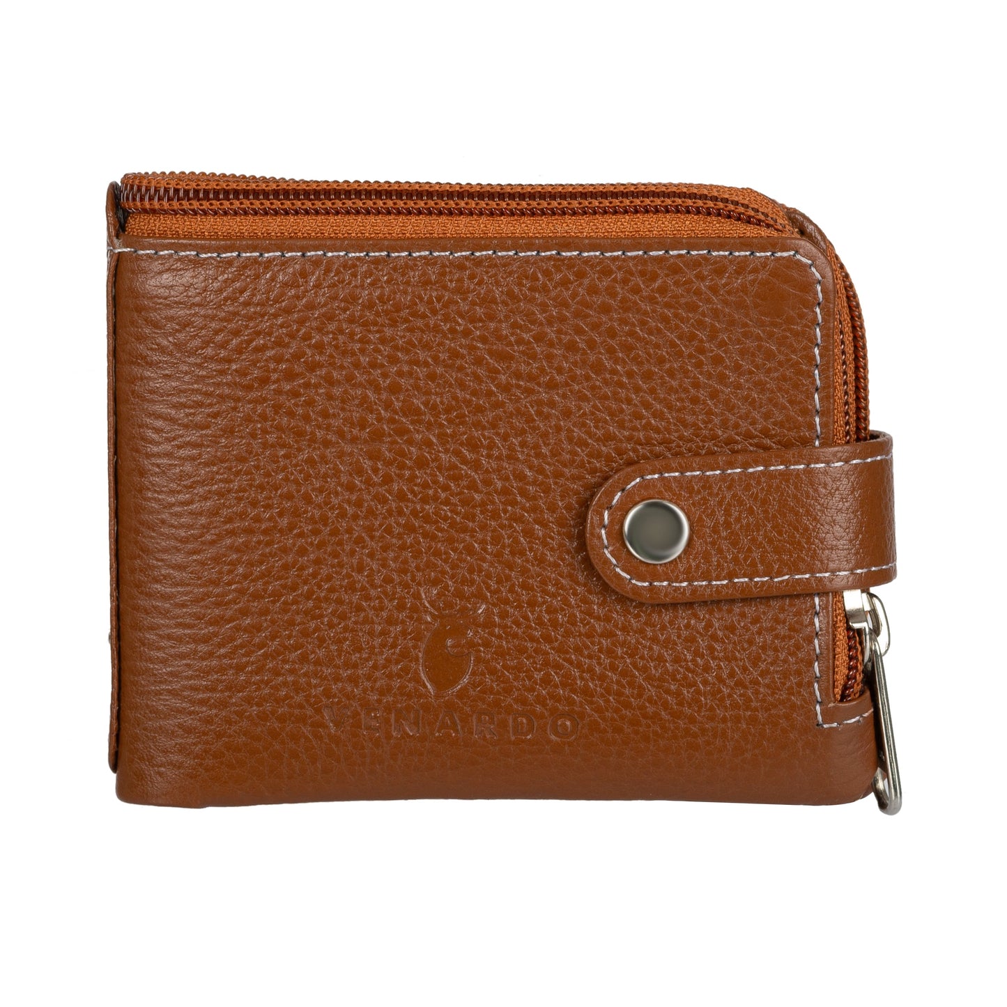 MEN CASUAL TAN GENUINE LEATHER RFID WALLET (12 CARD SLOTS)