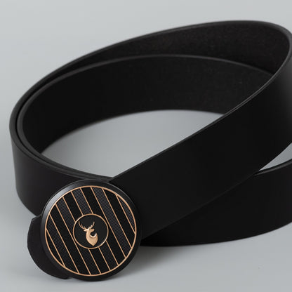 VENARDO XIOMI MEN'S BLACK LEATHER BELT FOR MEN