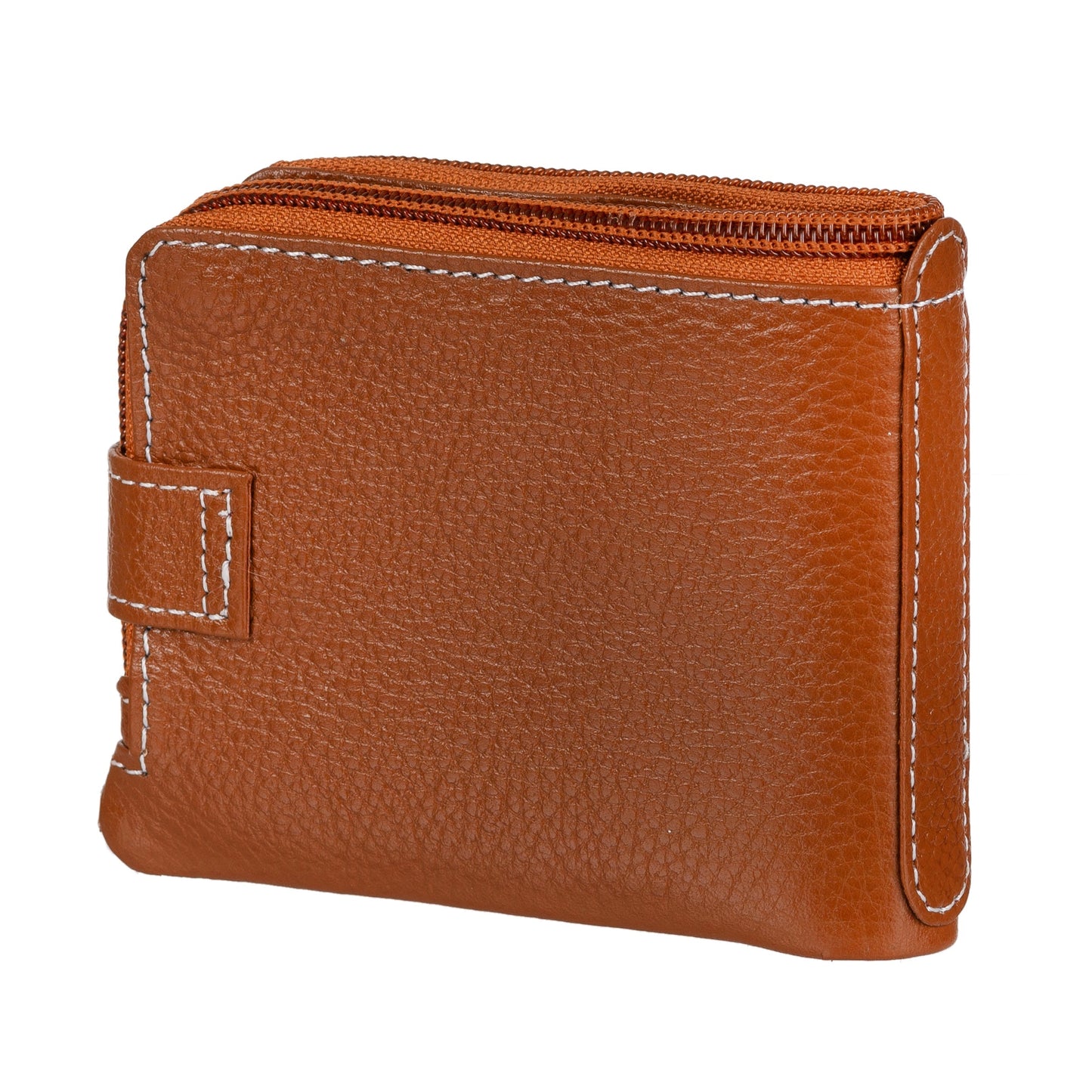 MEN CASUAL TAN GENUINE LEATHER RFID WALLET (12 CARD SLOTS)