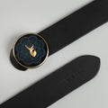 Frank MEN'S BLACK LEATHER BELT FOR MEN