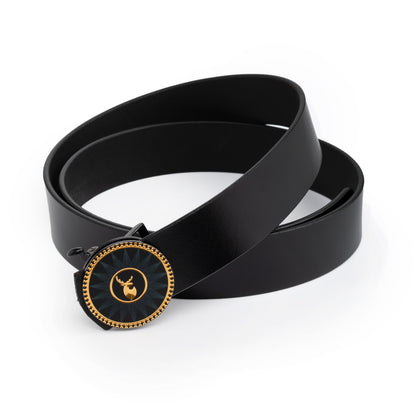 Cage Black Leather Autolock No Hole Belt