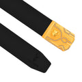Wave Gold Diamond Buckle Leather Belt For Men