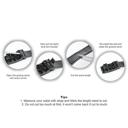 Venardo RGIT Genuine Leather Autolock Belt for Men - Perfect for Formal and Casual Wear - Adjustable