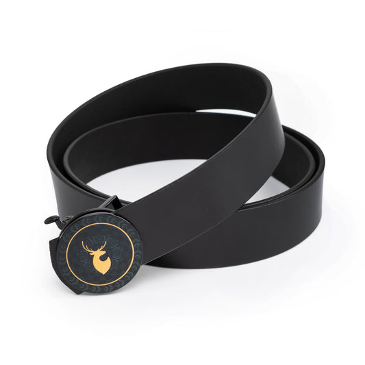 Harrison Black Leather Autolock No Hole Belt