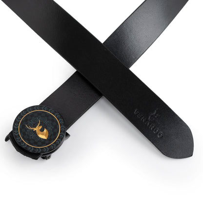 Harrison Black Leather Autolock No Hole Belt