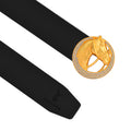 Edge Gold Diamond Buckle Leather Belt For Men