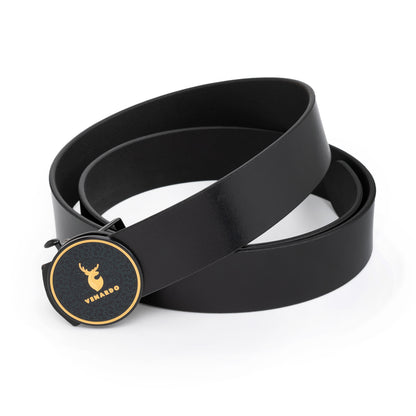 Idris Black Leather Autolock No Hole Belt