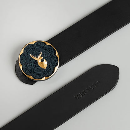 Sean MEN'S BLACK LEATHER BELT FOR MEN