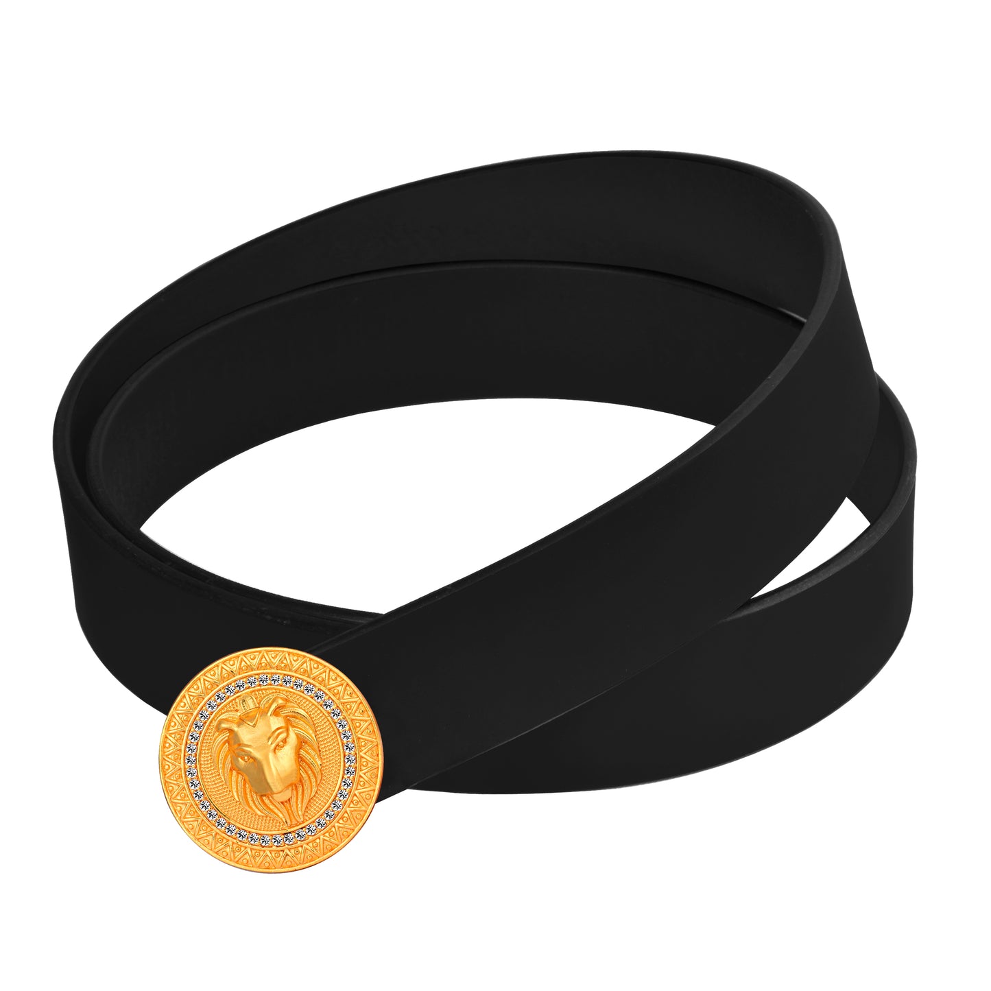 Matrix Gold Diamond Buckle Leather Belt For Men