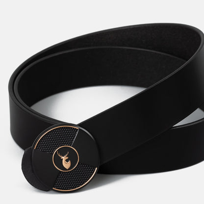 VENARDO TOXISS MEN'S BLACK LEATHER BELT FOR MEN