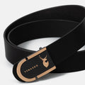 VENARDO HITOPS  MEN'S BLACK LEATHER BELT FOR MEN WITH  FREE CARD HOLDER WALLET