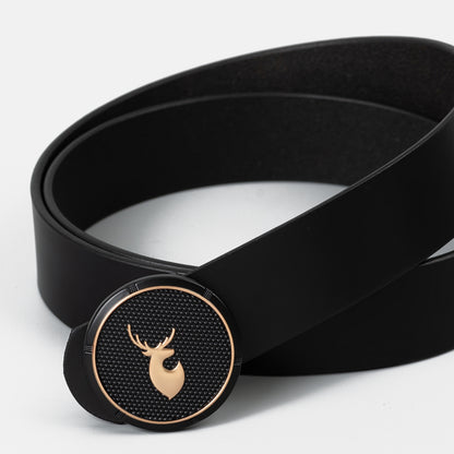 VENARDO ZAKVA MEN'S BLACK LEATHER BELT FOR MEN WITH  FREE CARD HOLDER WALLET