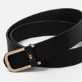 VENARDO ZURKI MEN'S BLACK LEATHER BELT FOR MEN