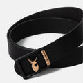 VENARDO BIRDY MEN'S BLACK LEATHER BELT FOR MEN