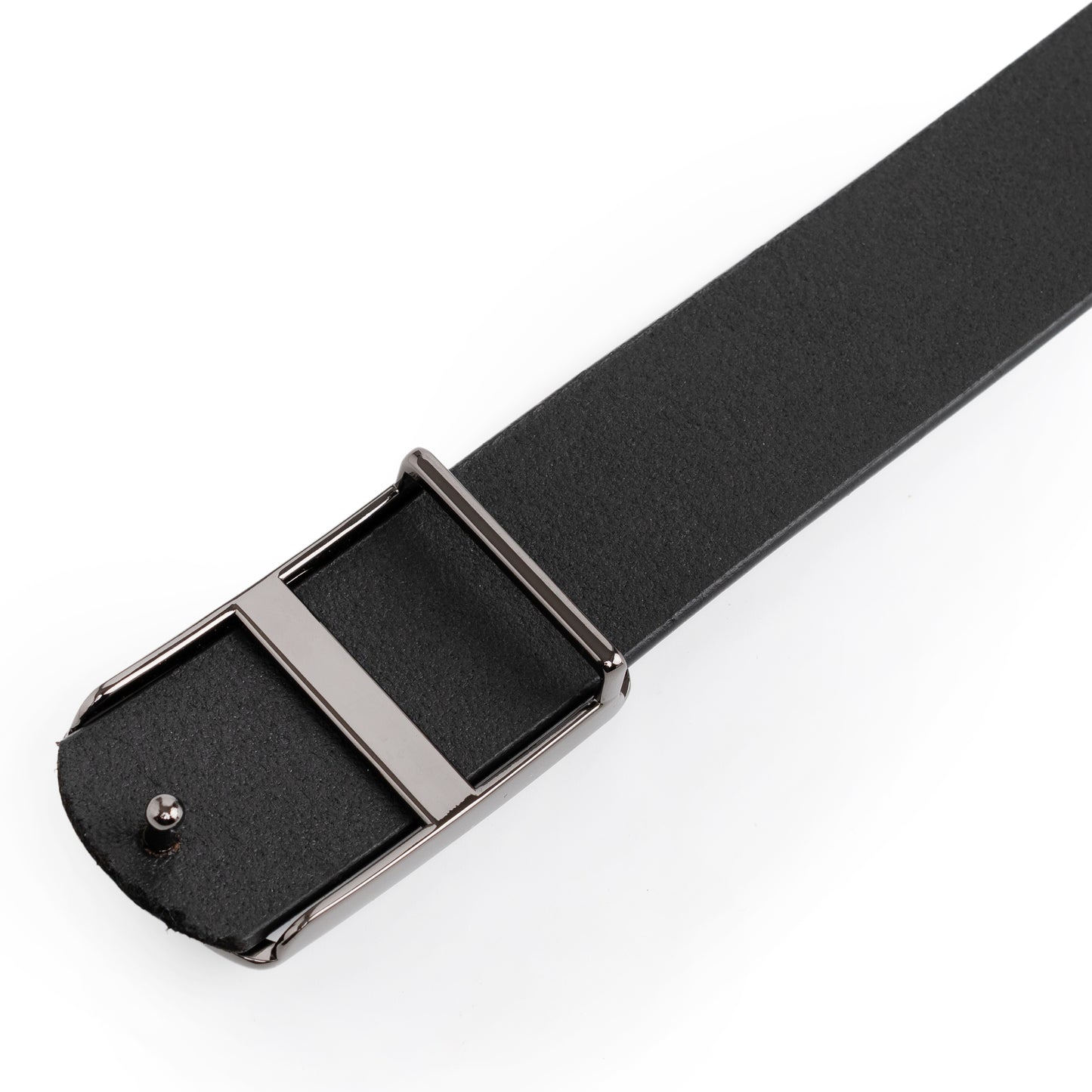 Lawish  Black Genuine Leather Belt