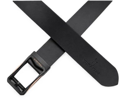 Roxx black leather autolock belt No hole belt