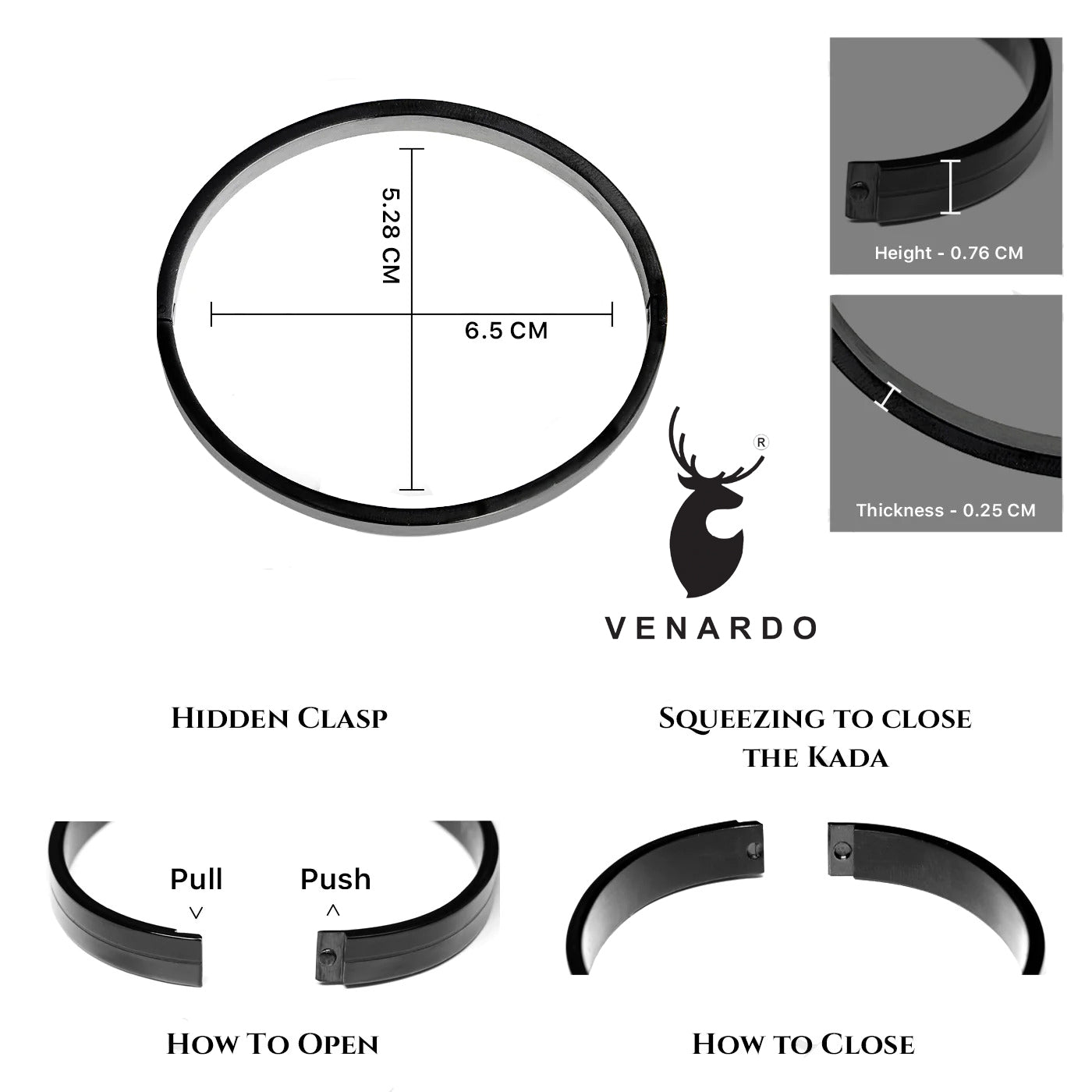 FARLEY BLACK MEN'S BRACELET