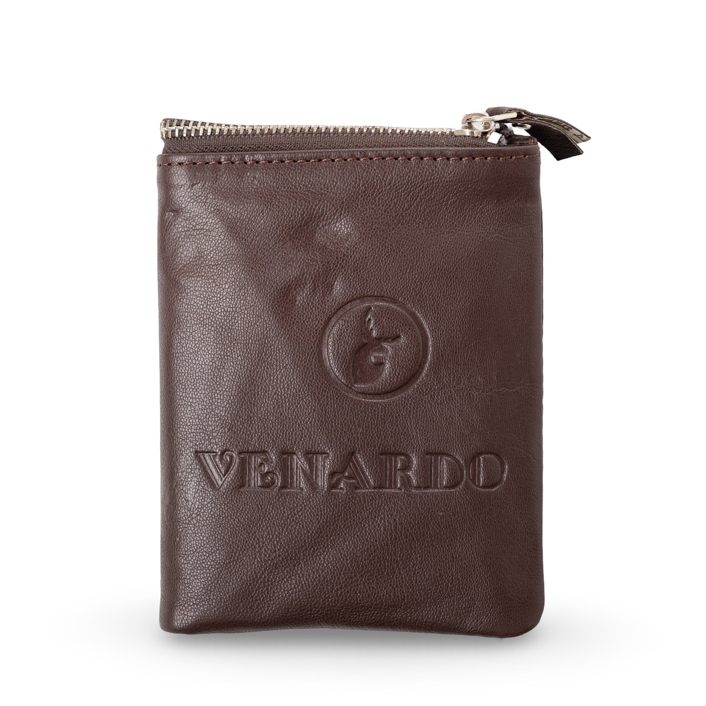 Even Bi-Fold Pattern Men's Leather Brown Wallet