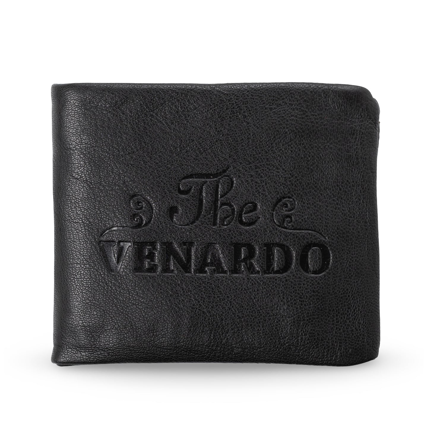 Luxis Pattern Men's Leather Black Wallet