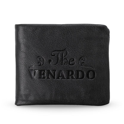Luxis Pattern Men's Leather Black Wallet