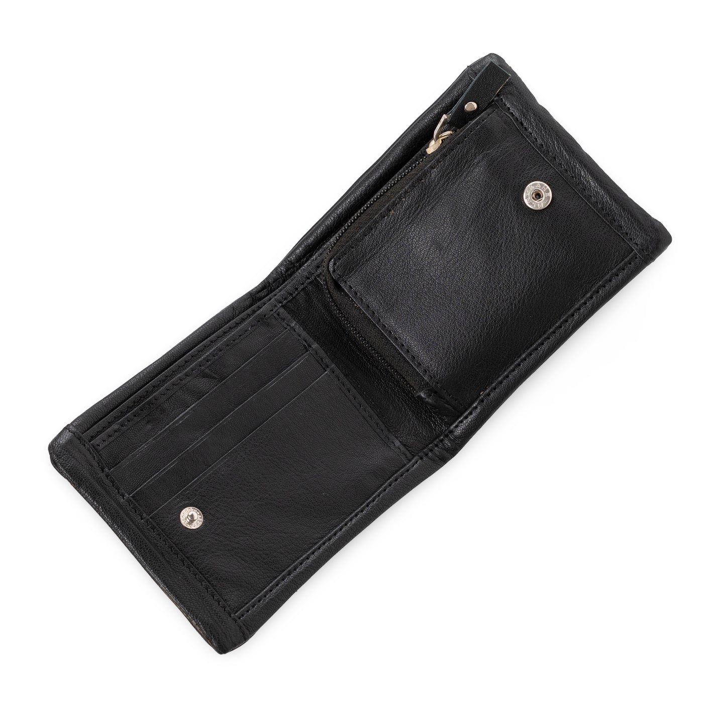 Luxis Pattern Men's Leather Black Wallet