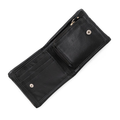 Luxis Pattern Men's Leather Black Wallet