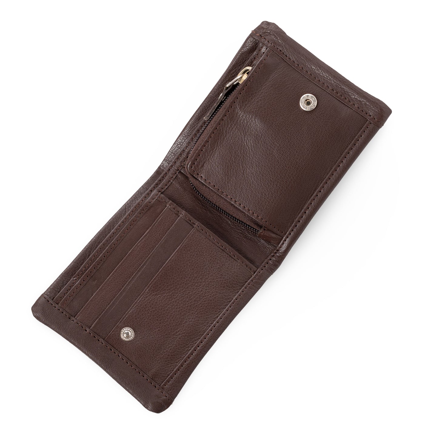 Luxis Pattern Men's Leather Brown Wallet