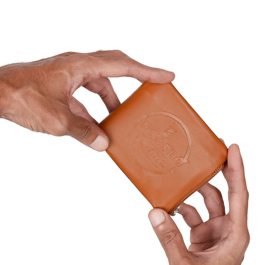 Xipo Pattern Men's Leather Tan Wallet