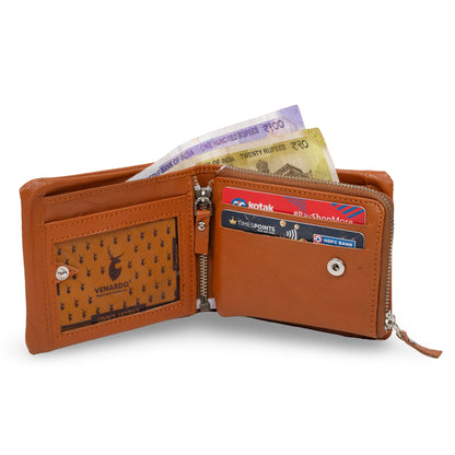 Xipo Pattern Men's Leather Tan Wallet