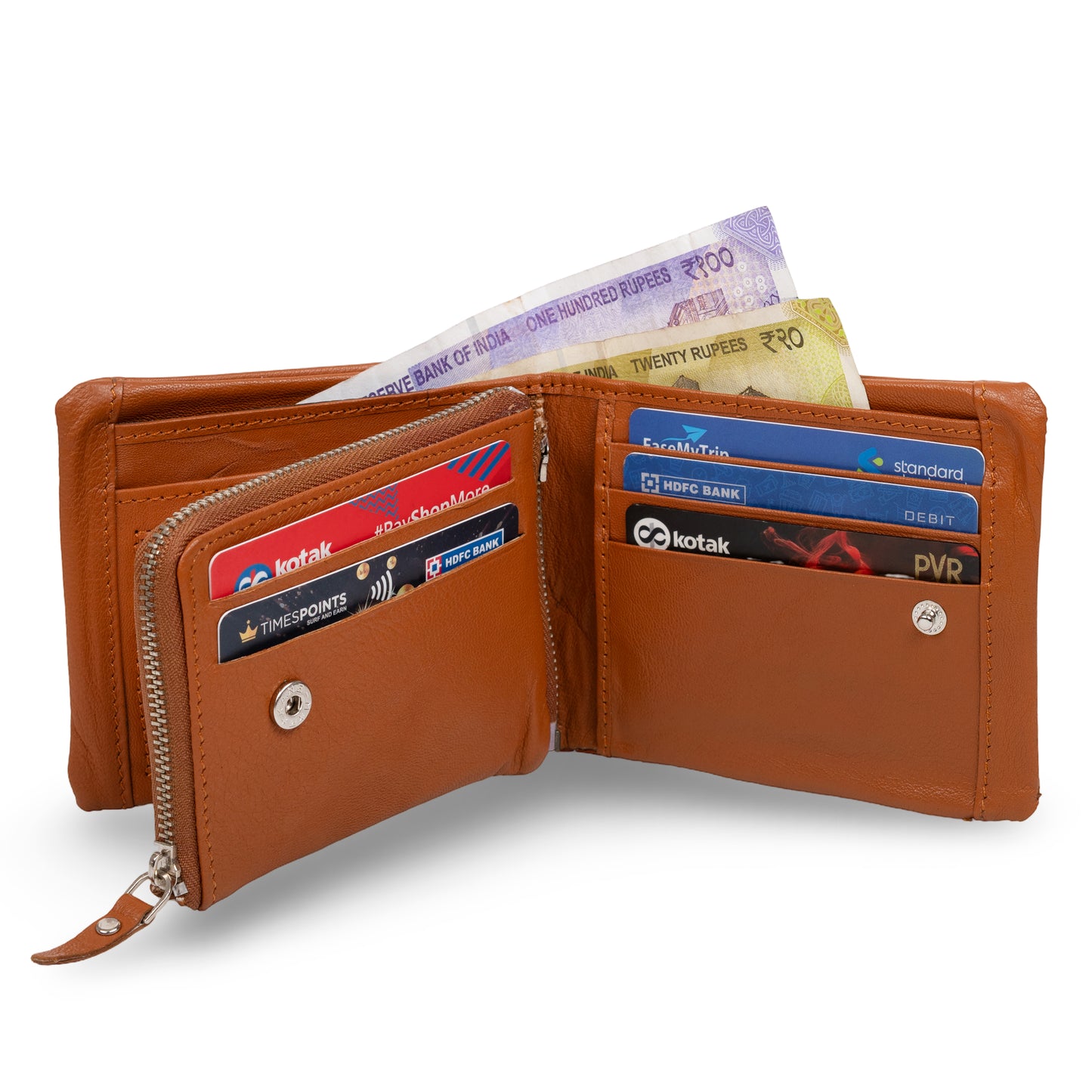 Xipo Pattern Men's Leather Tan Wallet