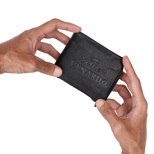 Xipo Pattern Men's Leather Black Wallet