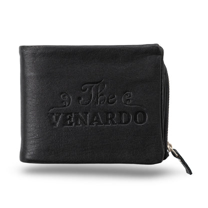 Xipo Pattern Men's Leather Black Wallet