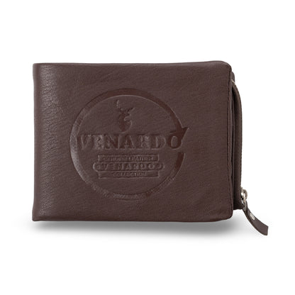 Xipo Pattern Men's Leather Brown Wallet