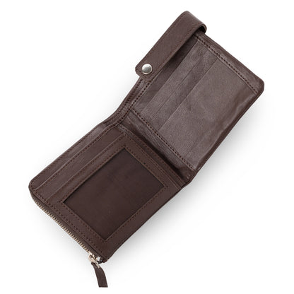 Fixoo Pattern Men's Leather Brown Wallet
