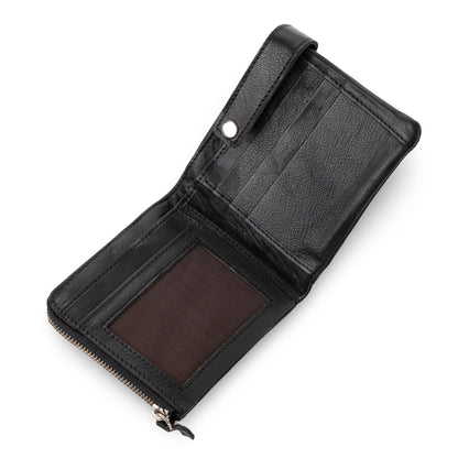 Fixoo Pattern Men's Leather Black Wallet