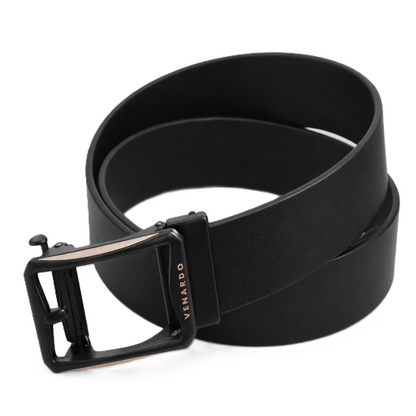 Roxx black leather autolock belt No hole belt