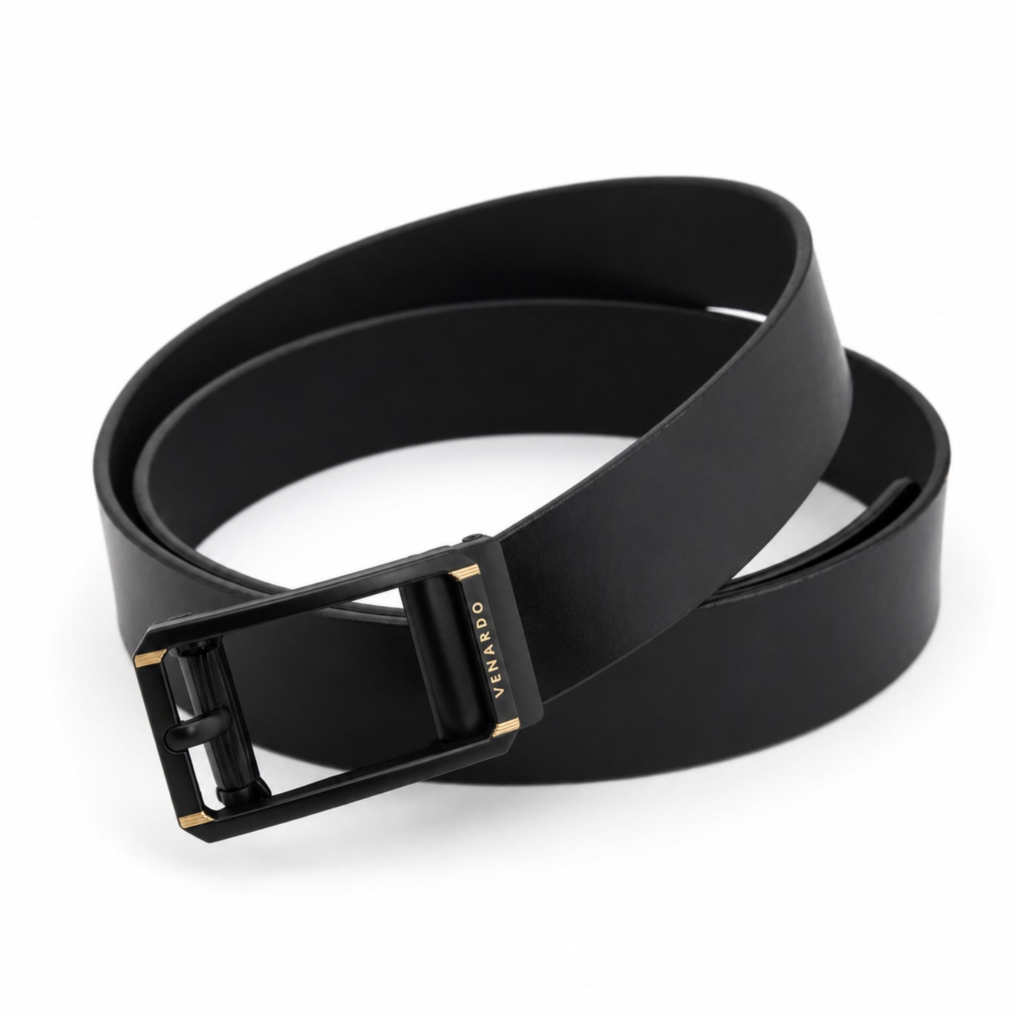 SOFGEAR BLACK LEATHER AUTOLOCK NO HOLE BELT