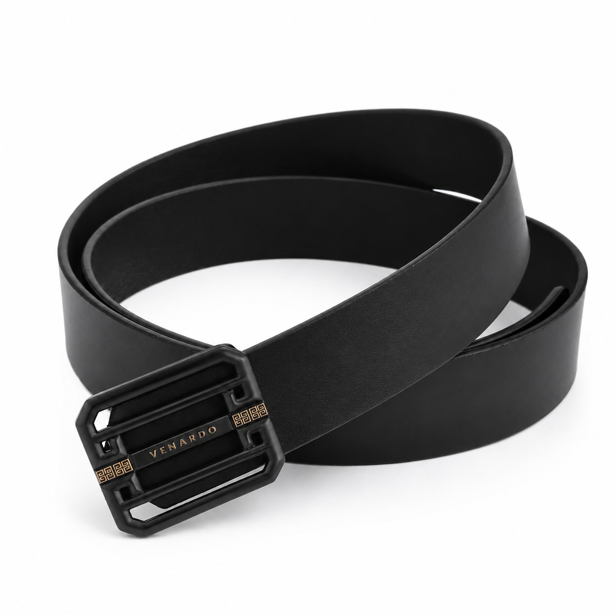 Apex Black Genuine Leather Belt