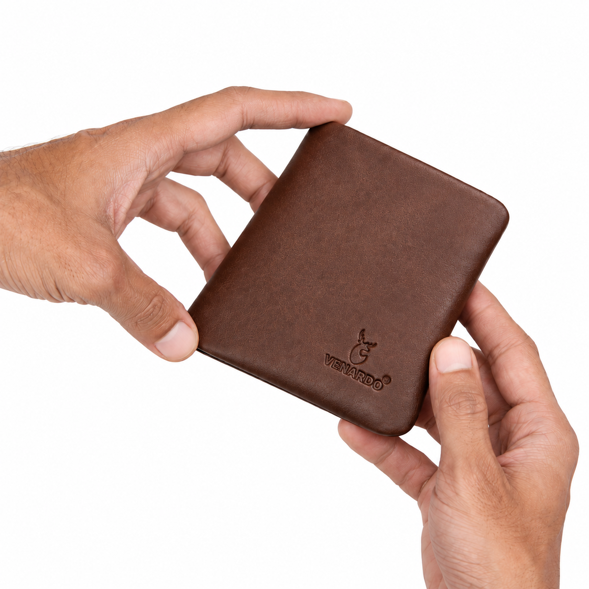 The Vintage Bi-Fold Pattern Men's Leather brown Wallet