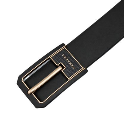 Elaro Black Genuine Leather Belt